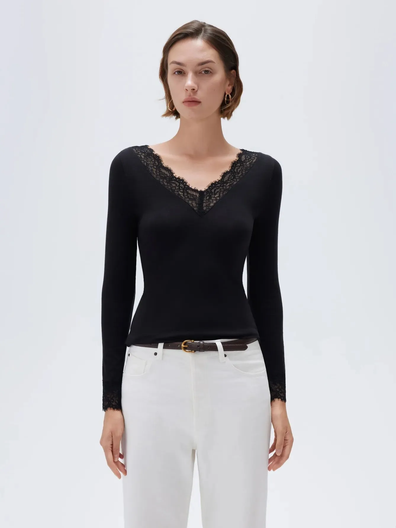 Cloud Cashmere Lace Shirt - Long Sleeve sold by Suuksess product image thumbnail 3