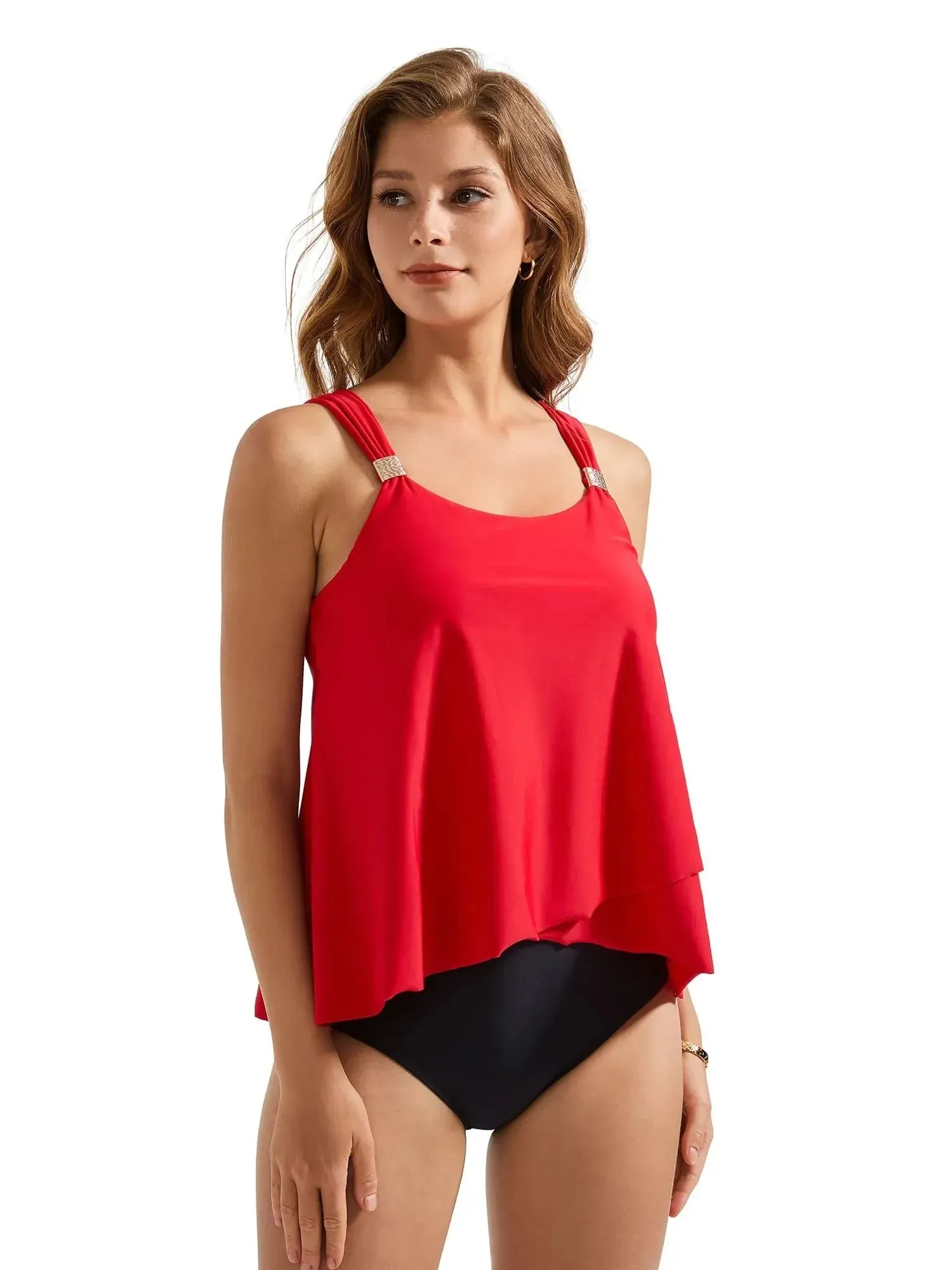 Ruffle High Waisted Tankini Swimsuit sold by Suuksess product image thumbnail 2