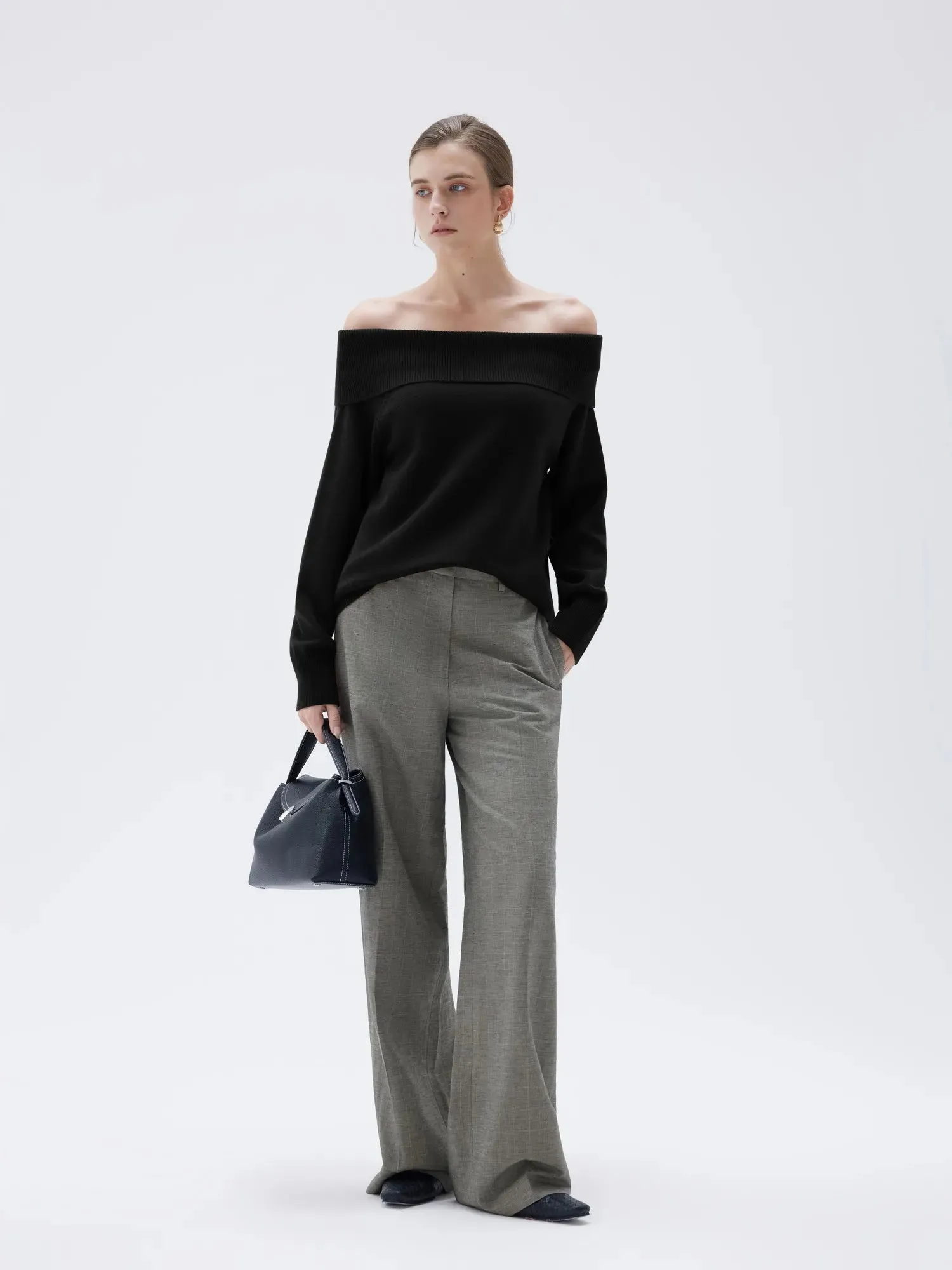 Cashmere Oversized Off Shoulder Sweater sold by Suuksess product image thumbnail 3