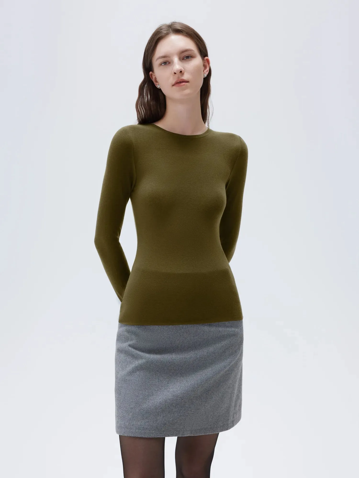 Cloud Cashmere Crew Neck Shirt - Long Sleeve sold by Suuksess product image thumbnail 4