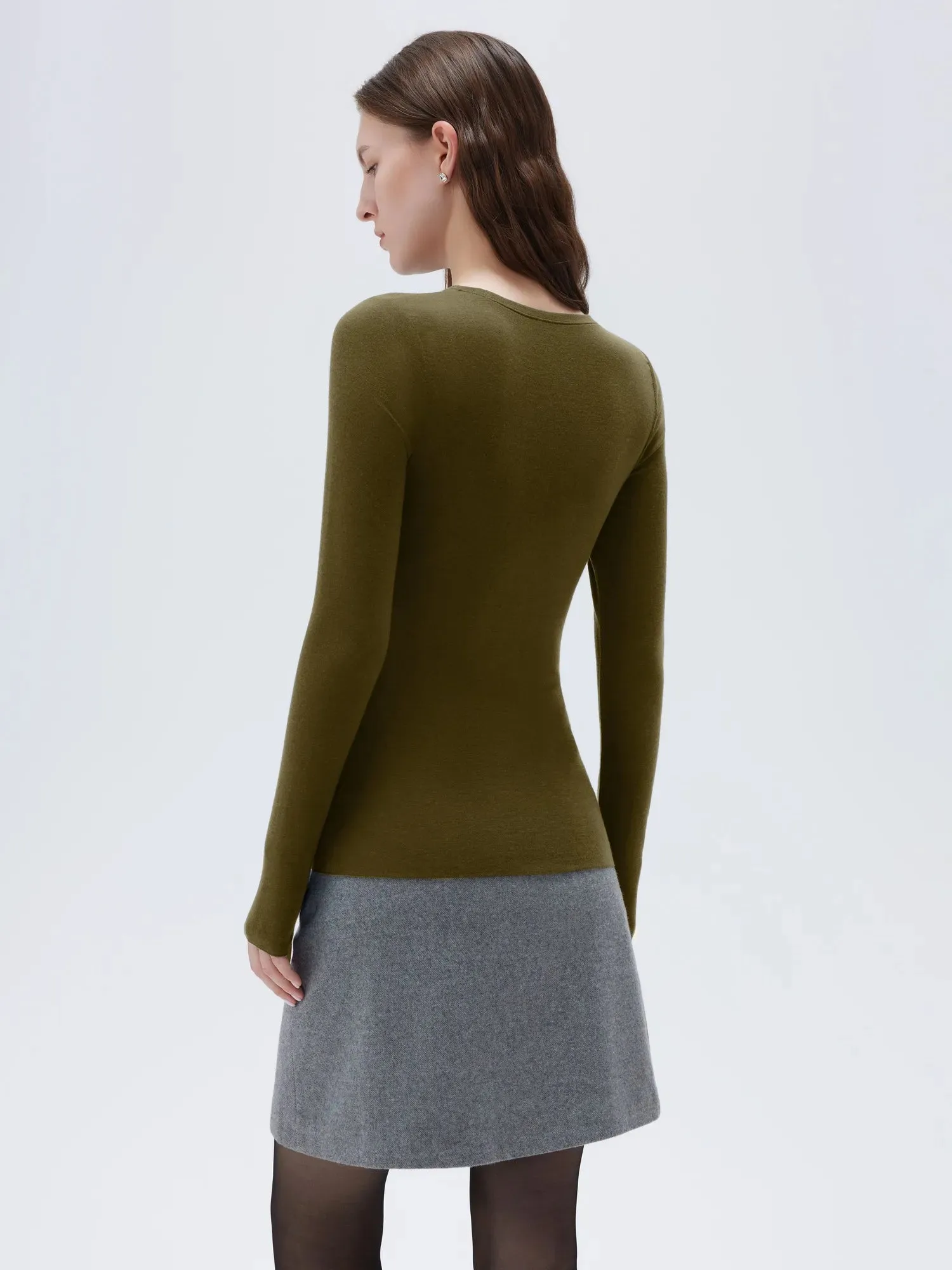 Cloud Cashmere Crew Neck Shirt - Long Sleeve sold by Suuksess product image thumbnail 3