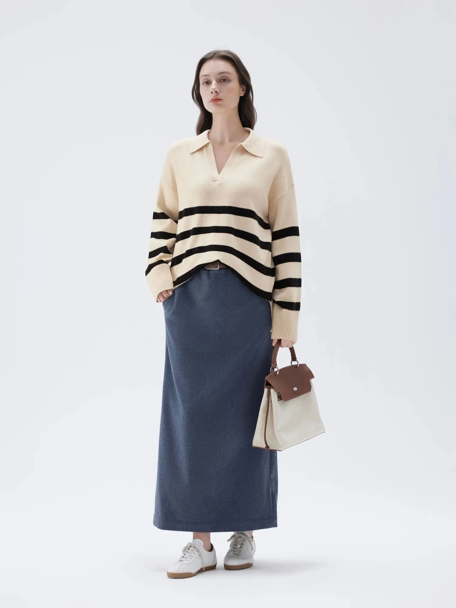 Cashmere Oversized V Collar Sweater sold by Suuksess product image thumbnail 4