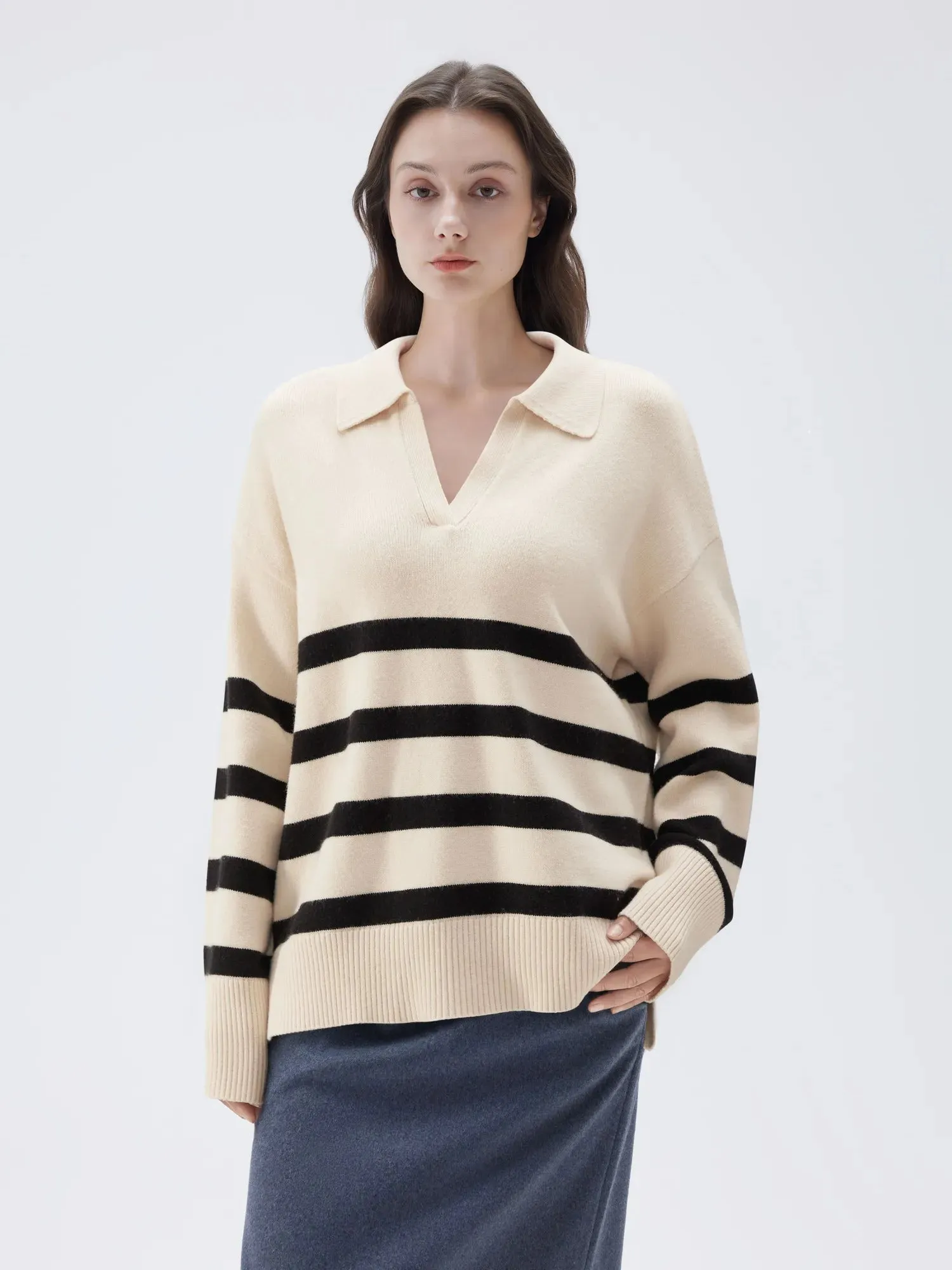 Cashmere Oversized V Collar Sweater sold by Suuksess product image thumbnail 2