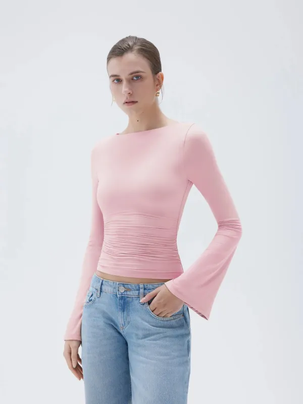 Buttery Soft Crew Neck Shirt - Bell Sleeve sold by Suuksess