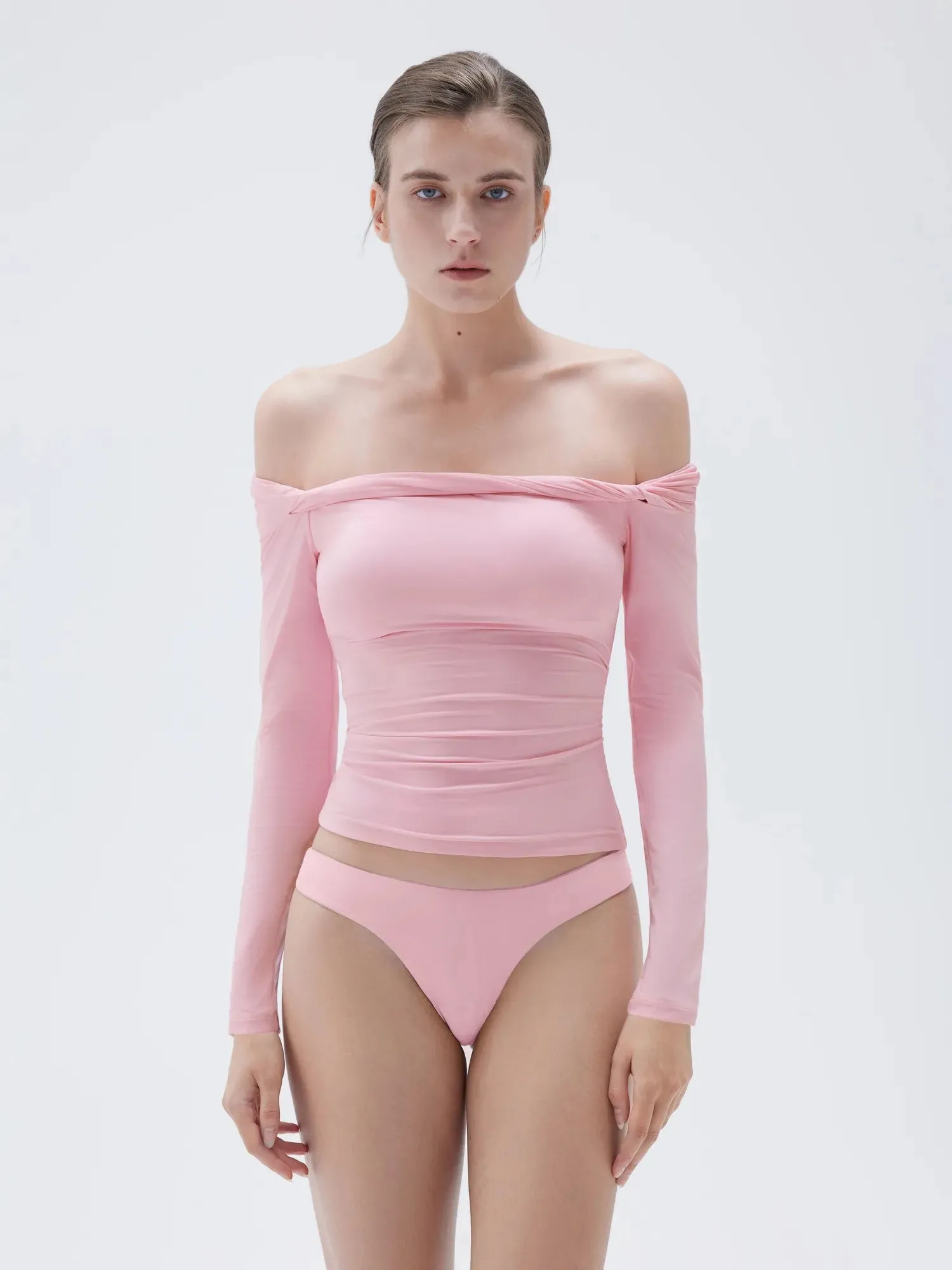 Buttery Soft Padded Off Shoulder Shirt - Long Sleeve sold by Suuksess product image thumbnail 5