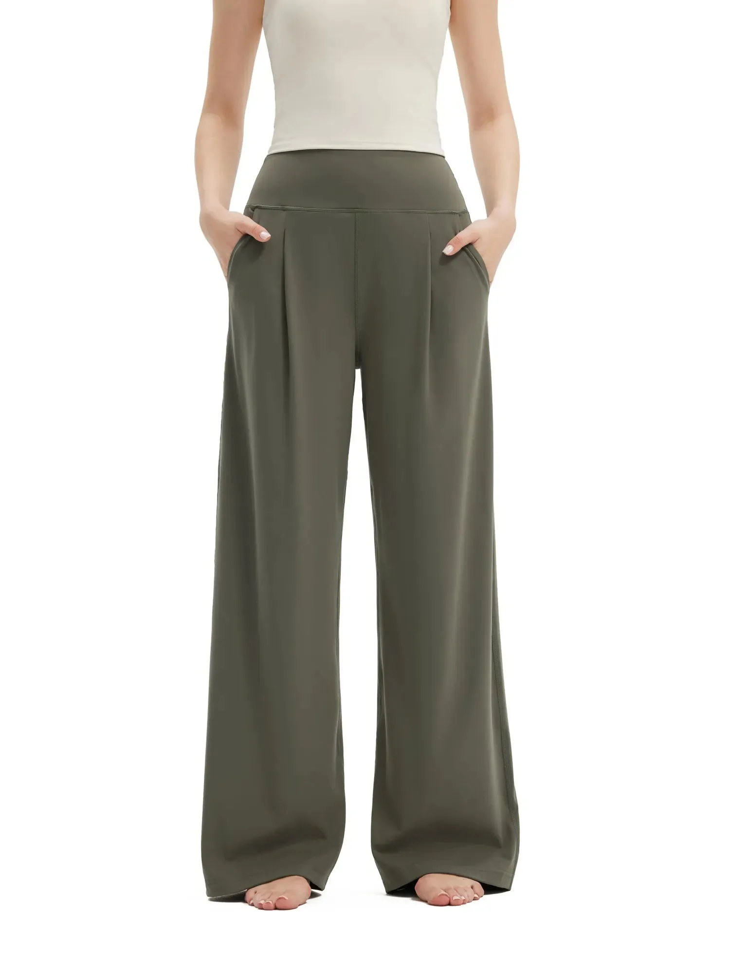 High Waisted Wide Leg Pockets Palazzo Pants sold by Suuksess product image thumbnail 3
