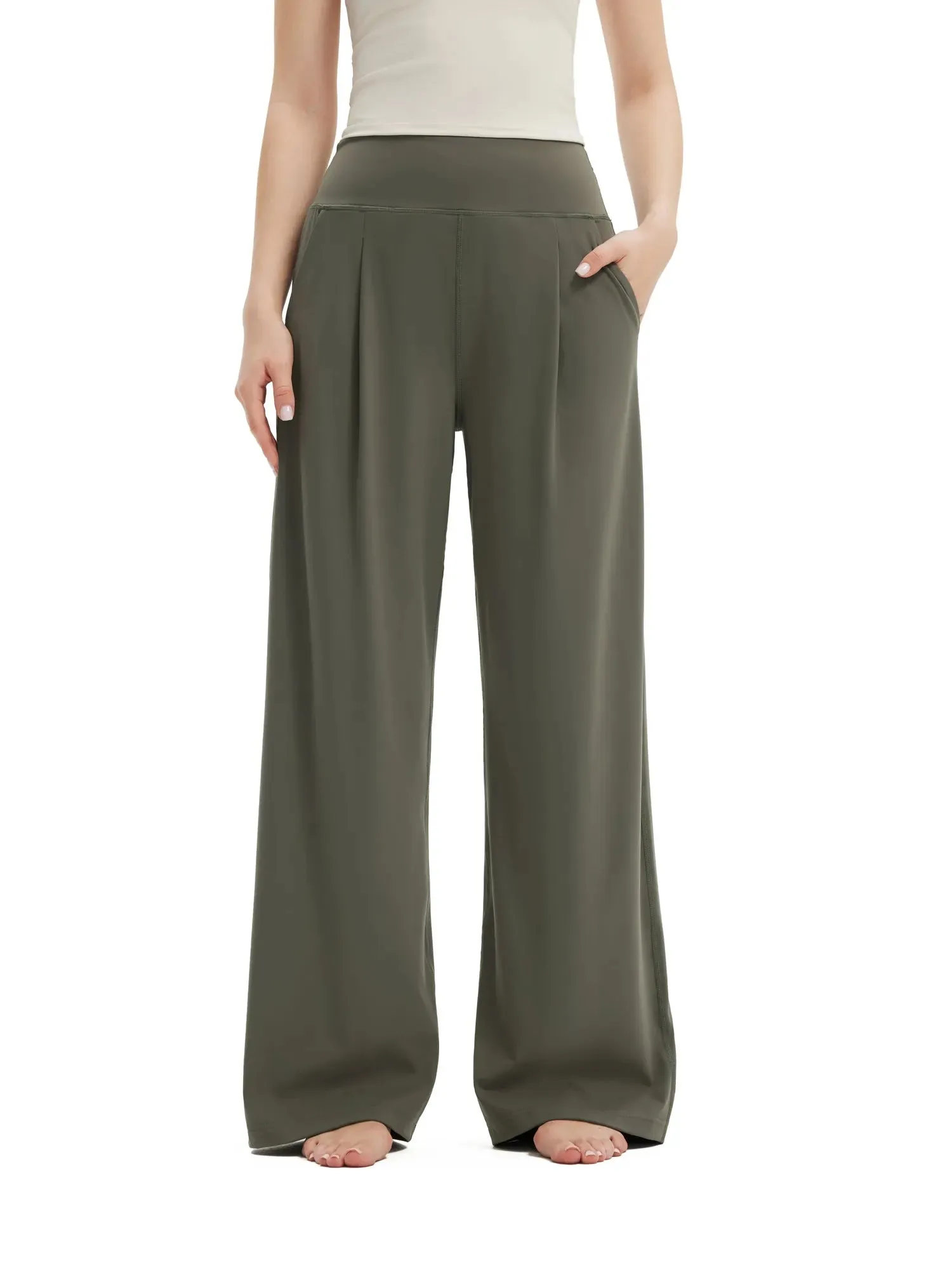 High Waisted Wide Leg Pockets Palazzo Pants sold by Suuksess product image thumbnail 2