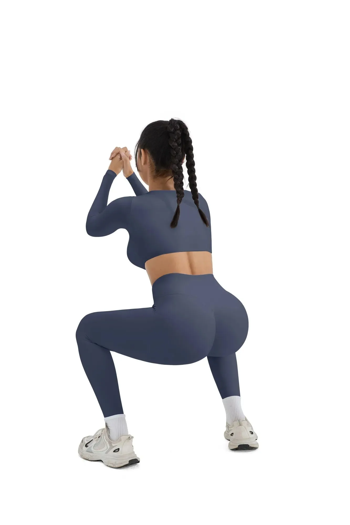 Square Neck Long Sleeve Workout Set sold by Suuksess product image thumbnail 3