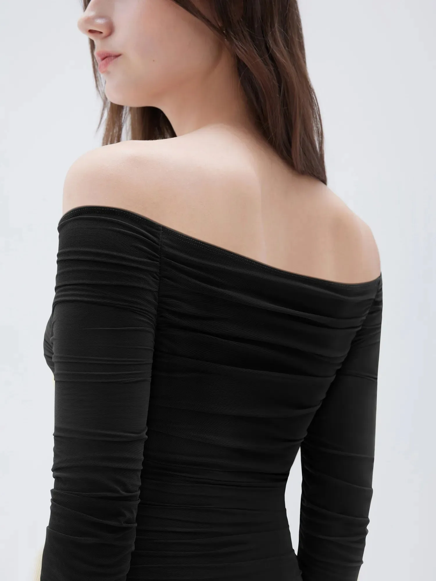 Mesh Padded Off Shoulder Shirt - Long Sleeve sold by Suuksess product image thumbnail 5