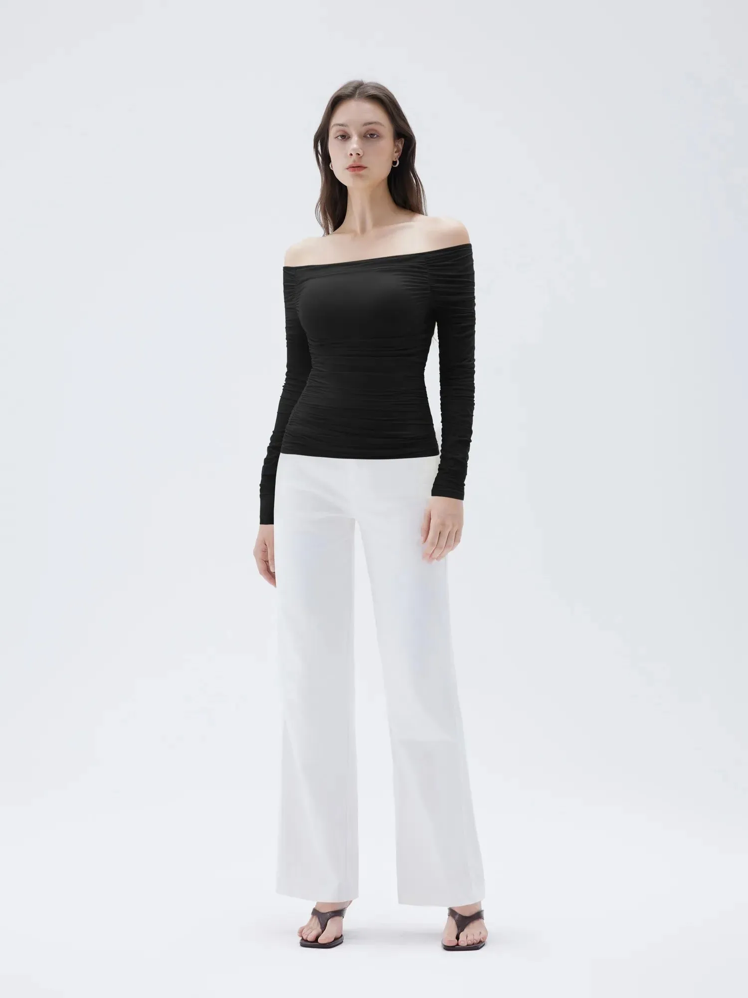 Mesh Padded Off Shoulder Shirt - Long Sleeve sold by Suuksess product image thumbnail 3