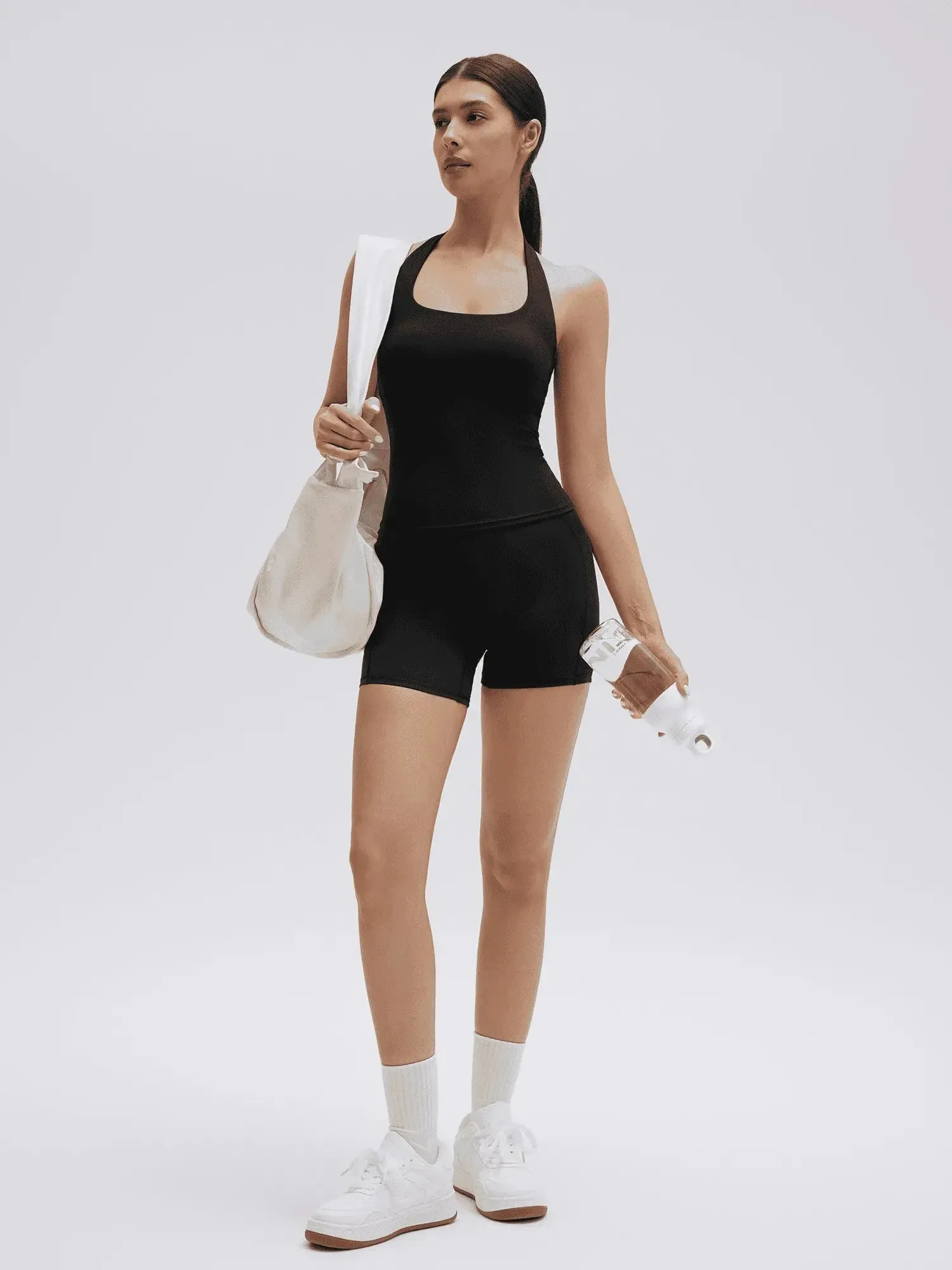 Halter Neck High Waisted 2 Piece Workout Sets sold by Suuksess product image thumbnail 4