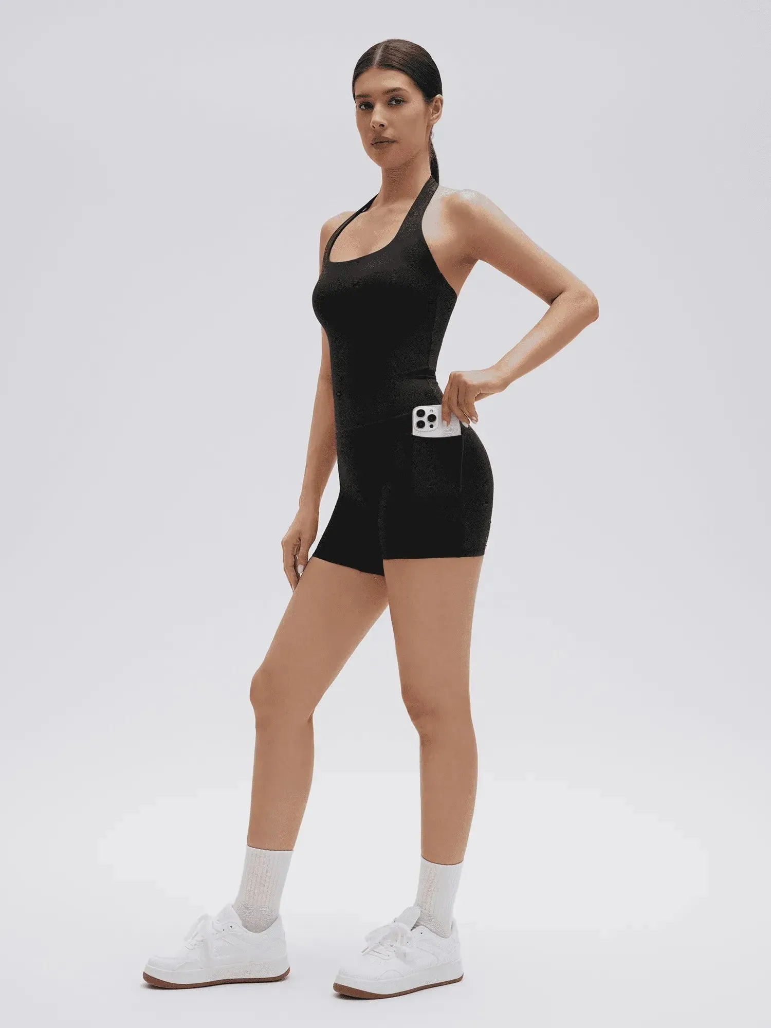 Halter Neck High Waisted 2 Piece Workout Sets sold by Suuksess product image thumbnail 2