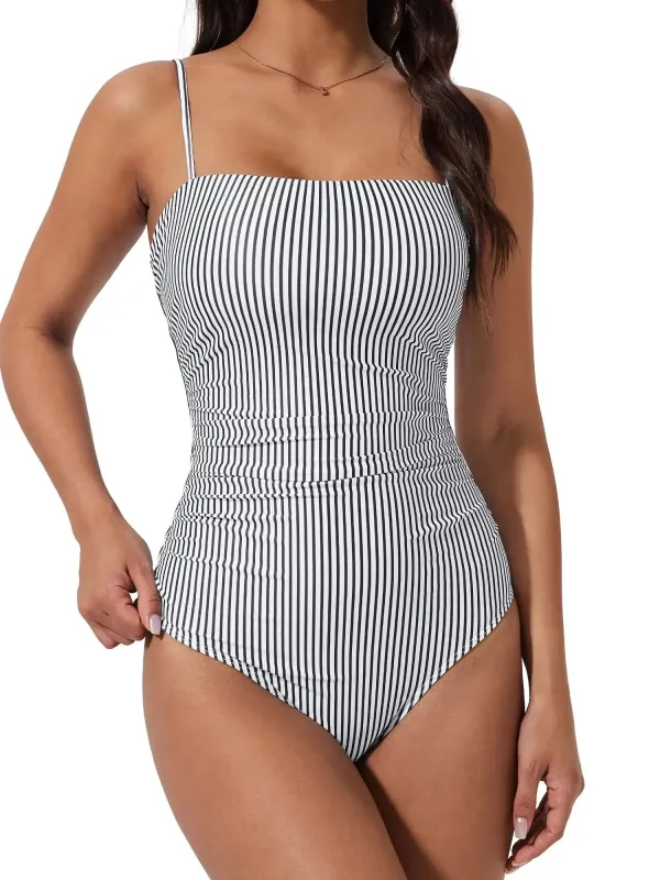 SUUKSESS Women Sexy One Piece Swimsuit Tummy Control Square Neck Bathing Suit sold by Suuksess