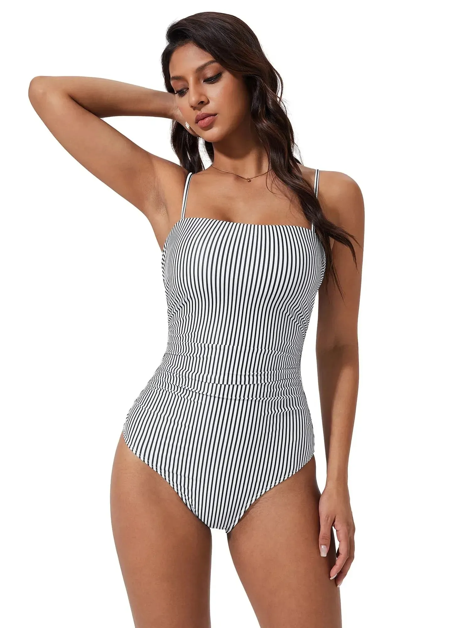 SUUKSESS Women Sexy One Piece Swimsuit Tummy Control Square Neck Bathing Suit sold by Suuksess product image thumbnail 3