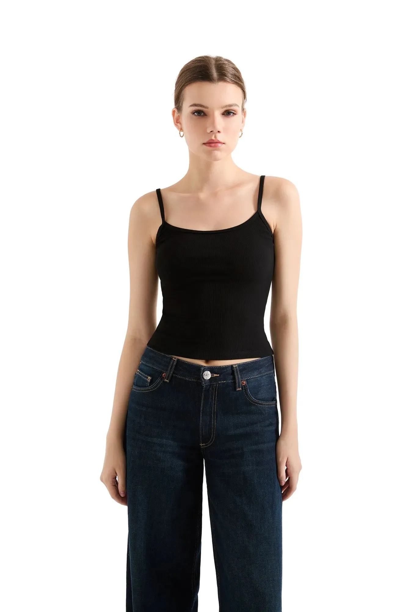 🎁 Cotton Ribbed Stripe Cami Tank Top (100% off) sold by Suuksess product image thumbnail 2