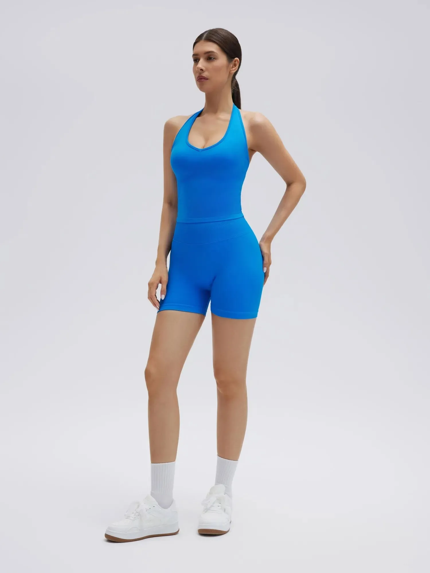 Backless Padded Halter 2 Piece Athletic Workout Sets sold by Suuksess product image thumbnail 2