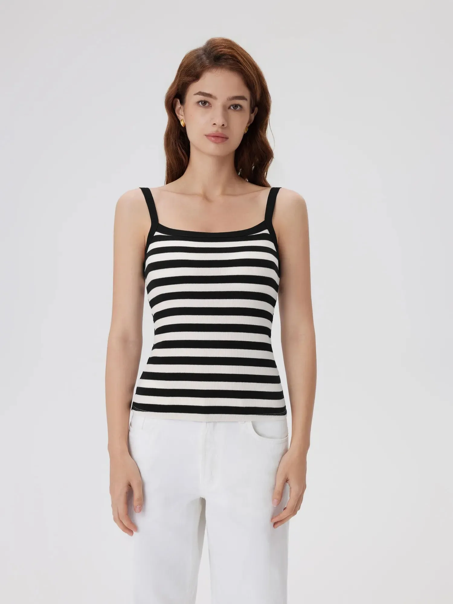 Cotton Rib Square Padded Tank Tops sold by Suuksess product image thumbnail 3