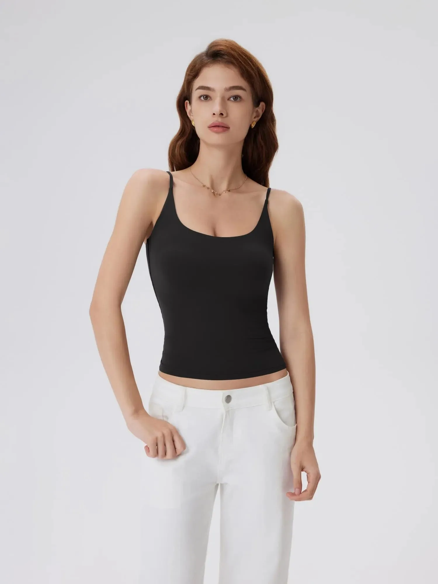 Padded Scoop Double Line Tank Tops sold by Suuksess product image thumbnail 3