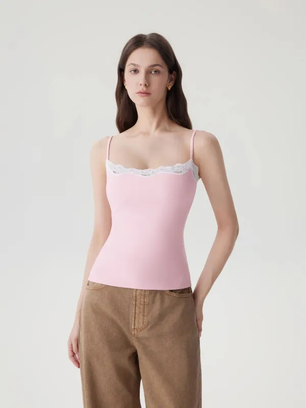 Double Lined Lace Cami Tank Top sold by Suuksess