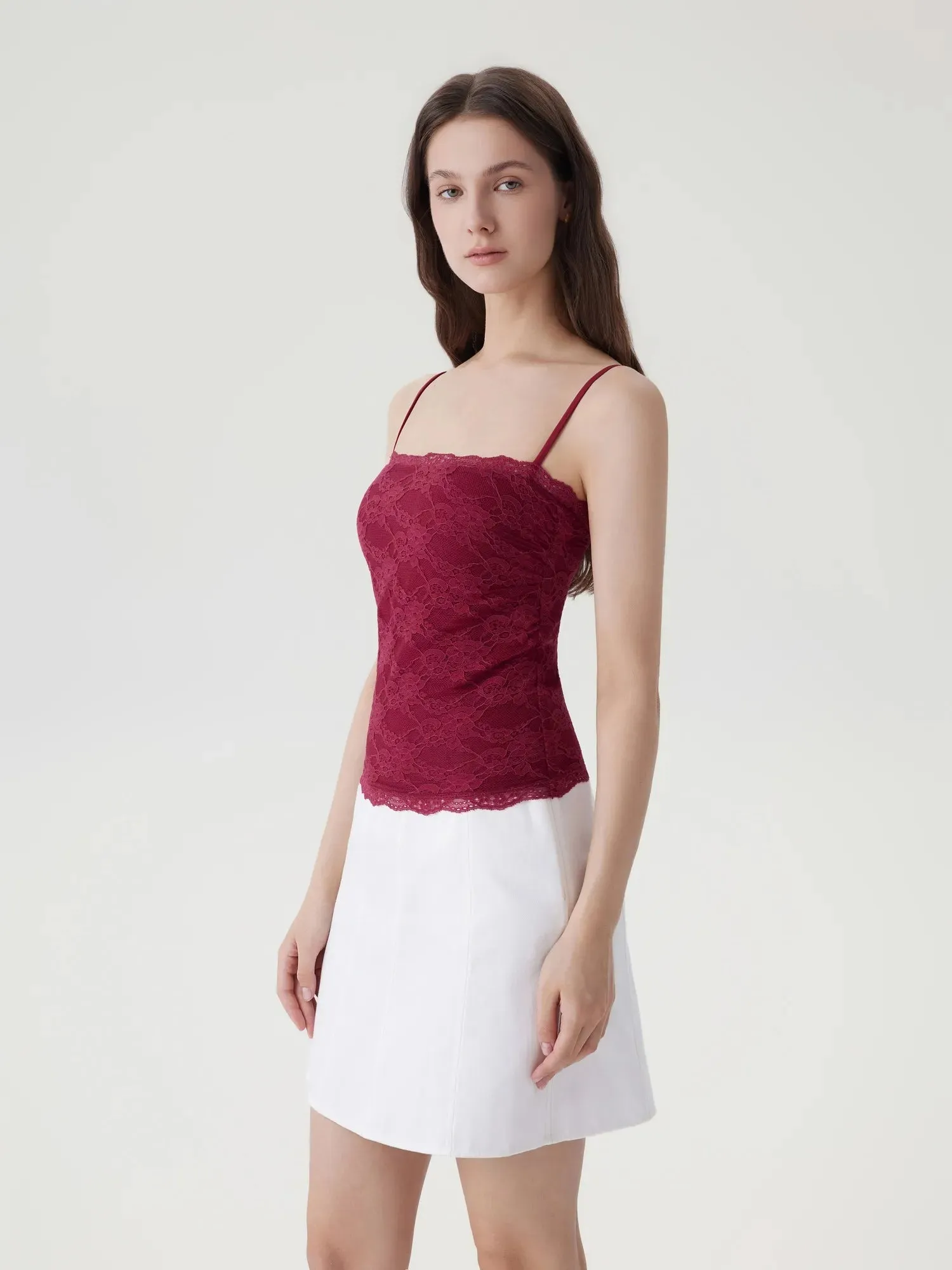 Lace Double Lined Y2K Tank Tops sold by Suuksess product image thumbnail 5