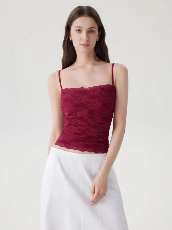 Lace Double Lined Y2K Tank Tops made by Suuksess
