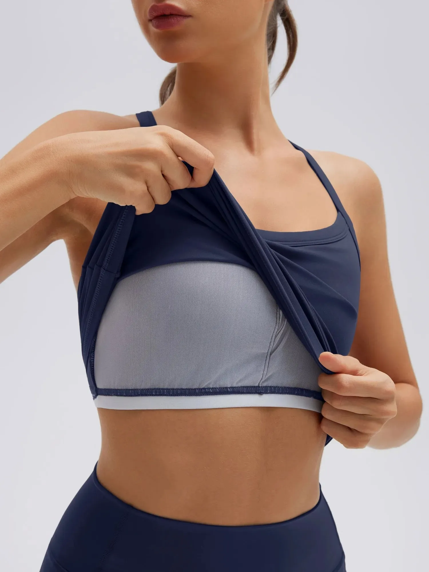 Padded Racerback Criss cross back top 2 Piece Workout Sets sold by Suuksess product image thumbnail 4
