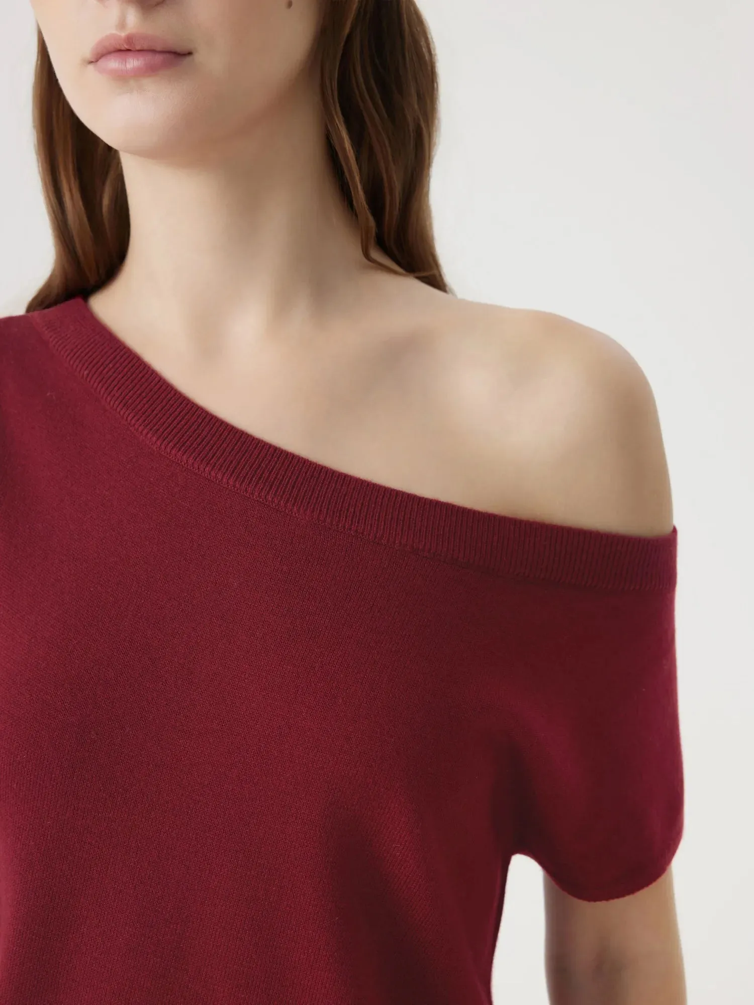 Cashmere Silk Blend Off Shoulder Tops sold by Suuksess product image thumbnail 2