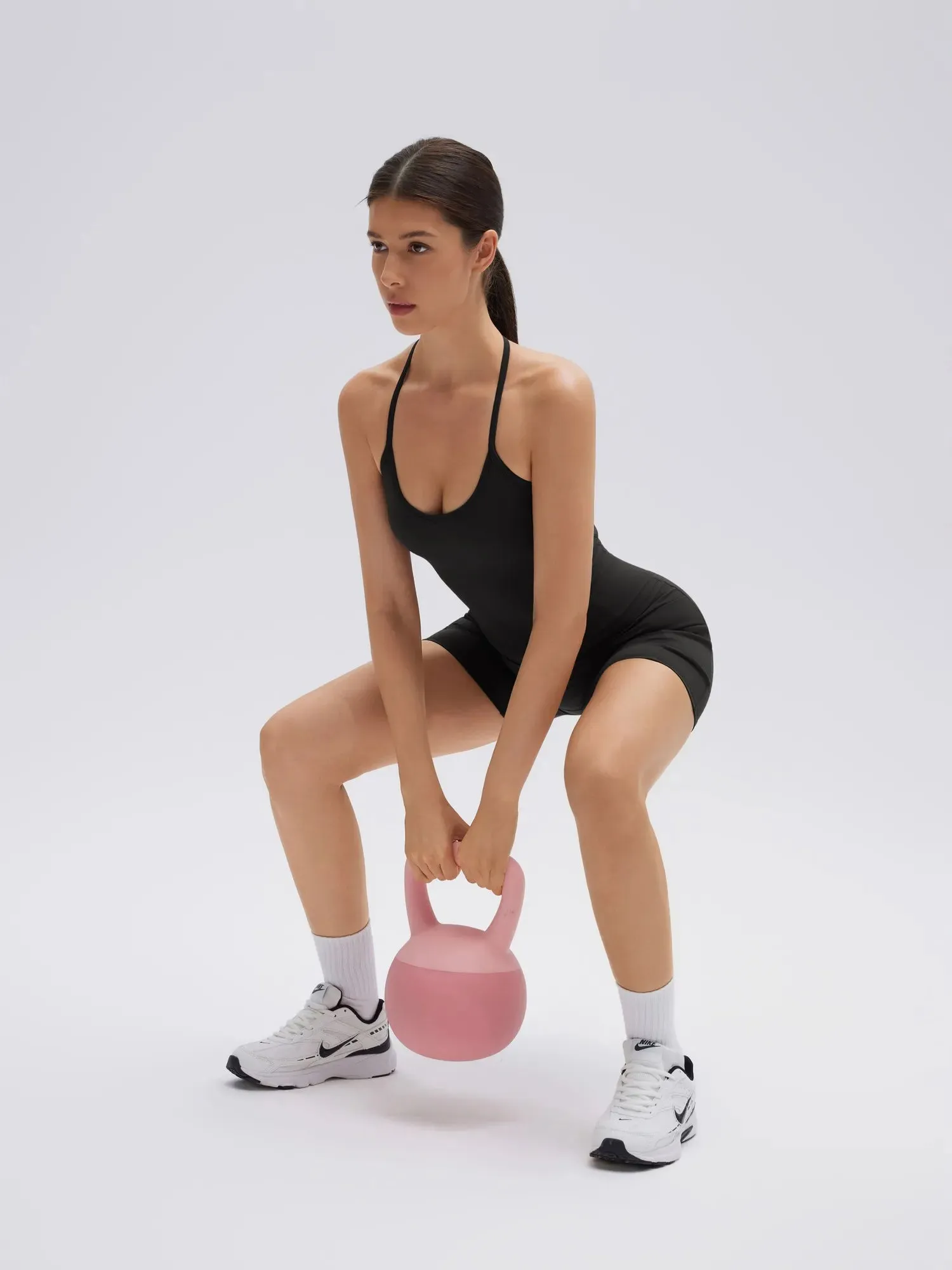 Y back strap Shorts Outfits Workout Sets sold by Suuksess product image thumbnail 3