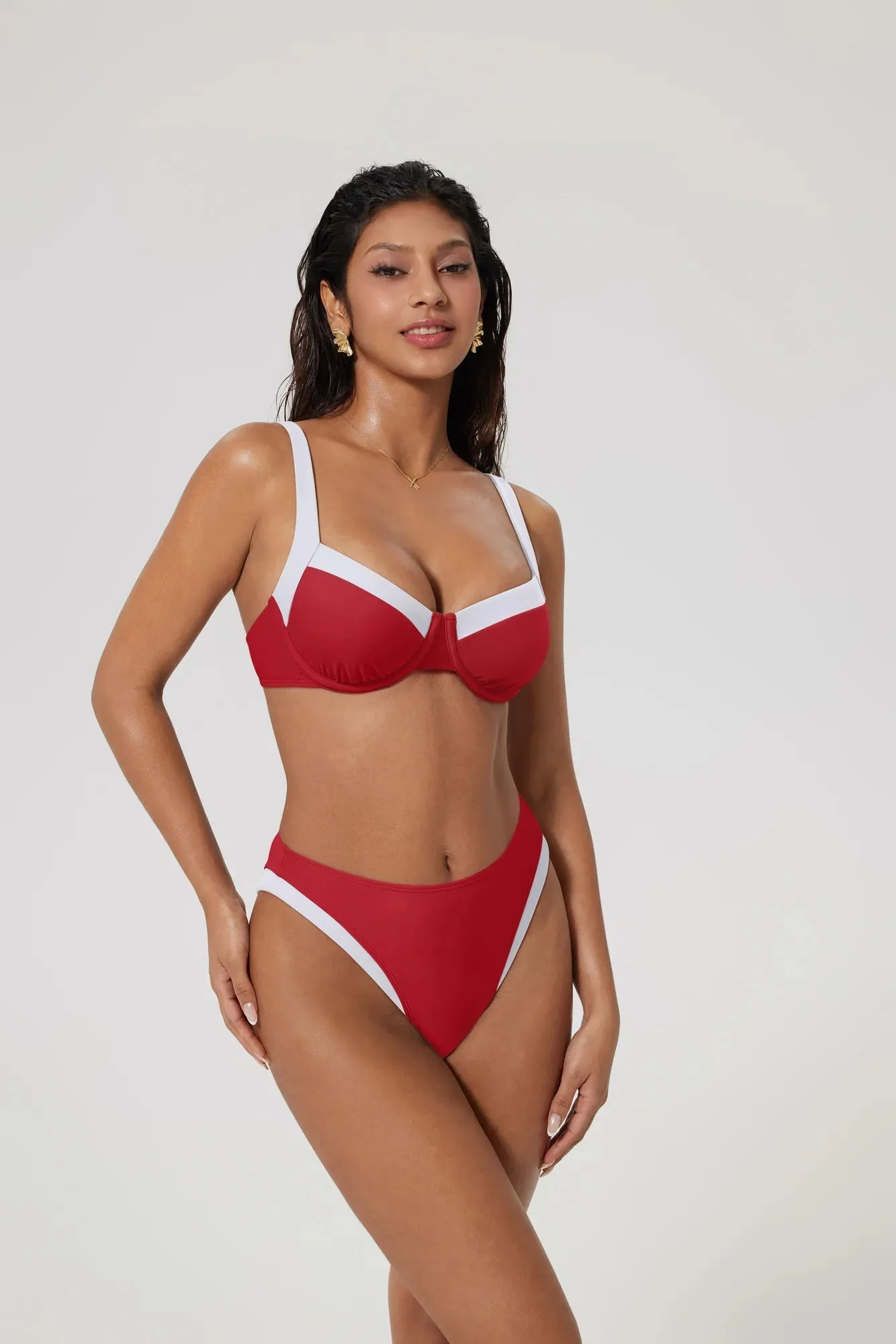 Color Block Underwire 2 Piece Swimsuit sold by Suuksess product image thumbnail 2