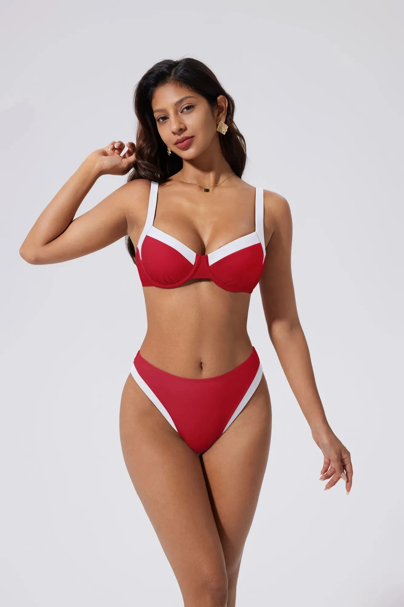 Color Block Underwire 2 Piece Swimsuit sold by Suuksess product image thumbnail 3