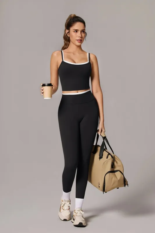 Padded Crop Camis Leggings Workout Set made by Suuksess