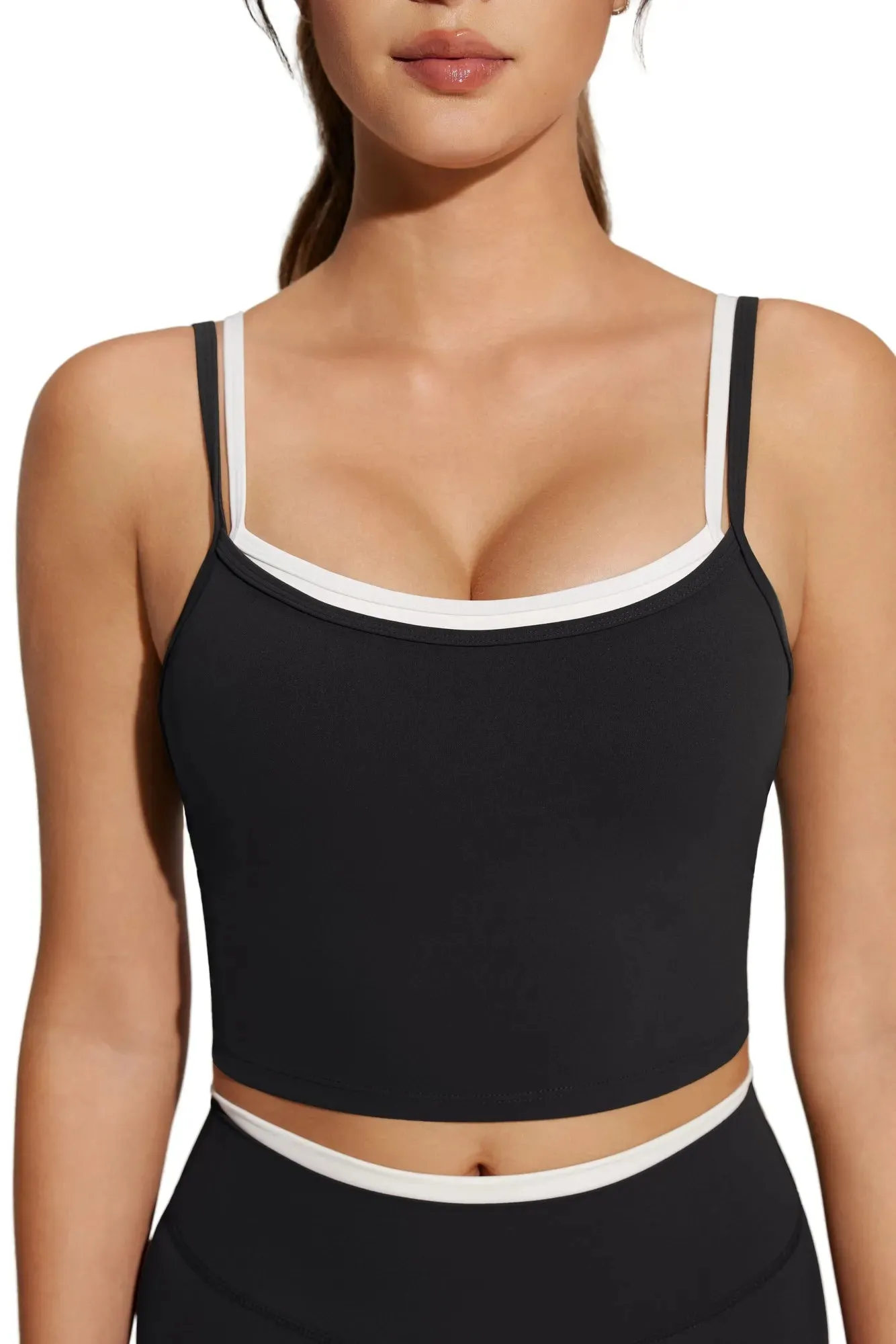 Padded Crop Camis Leggings Workout Set sold by Suuksess product image thumbnail 5