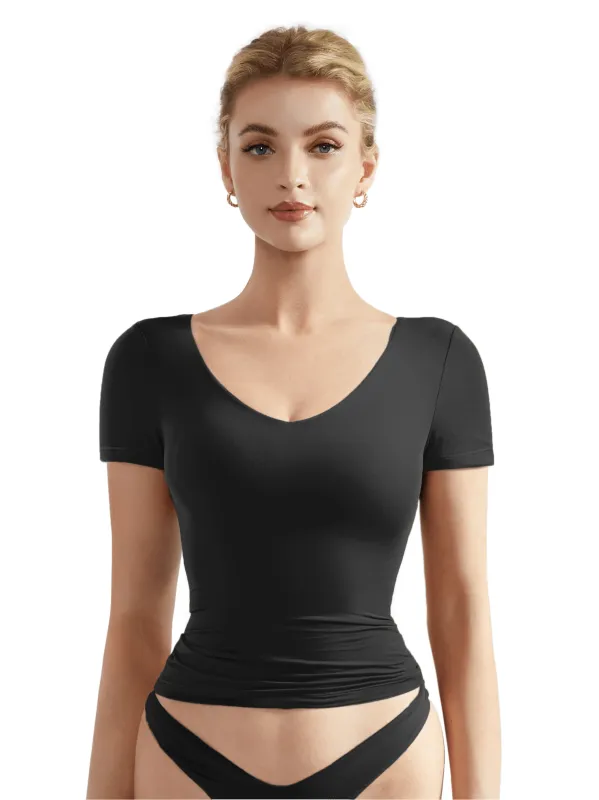 Buttery Soft V Neck Shirt - Short Sleeve made by Suuksess