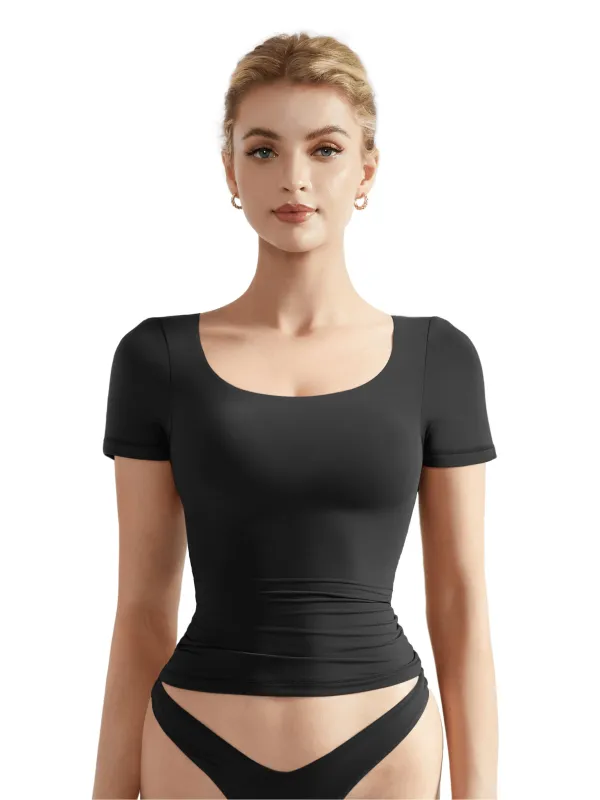 Buttery Soft Scoop Neck Shirt - Short Sleeve made by Suuksess