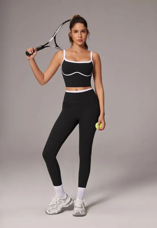 Color Block Layered Workout Set made by Suuksess