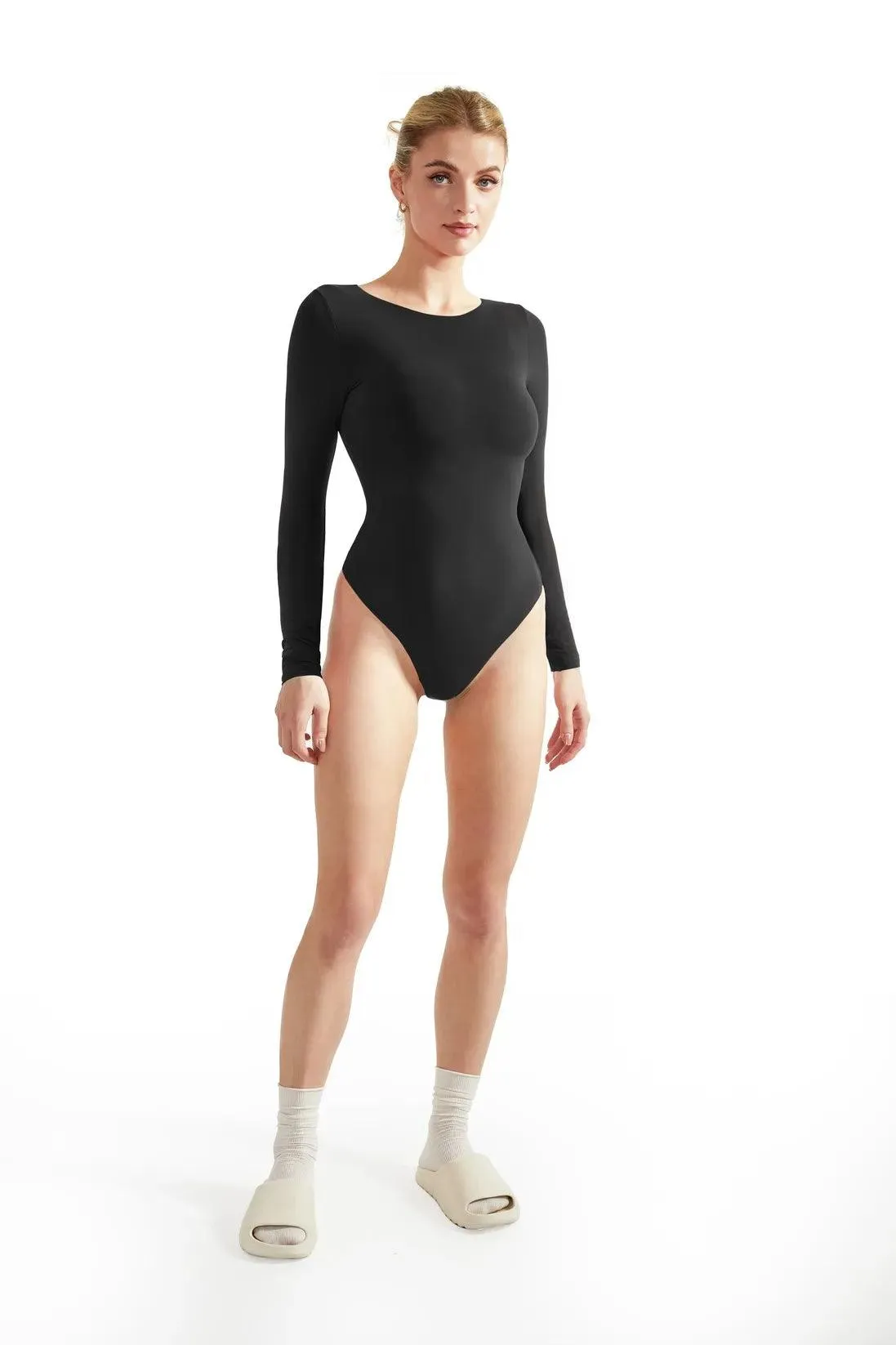 Flash Sales - Buttery Soft Crew Neck Bodysuit - Long Sleeve sold by Suuksess product image thumbnail 3