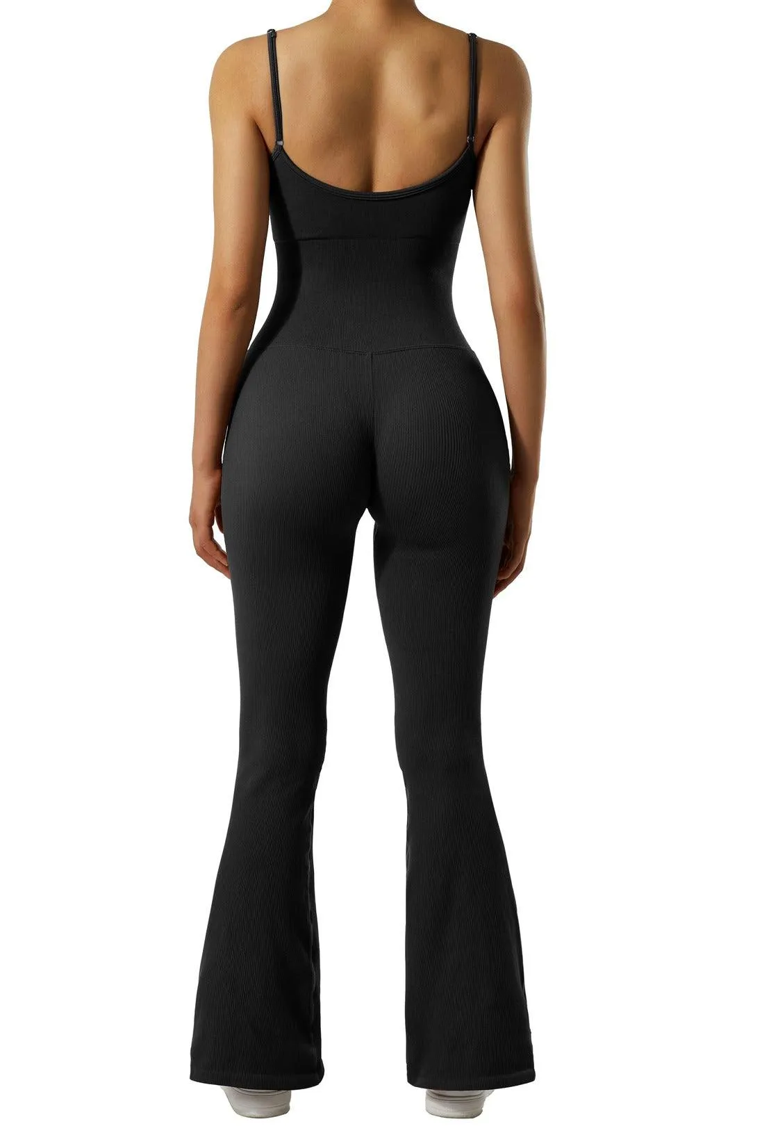 Seamless Ribbed Flare Jumpsuit sold by Suuksess product image thumbnail 3