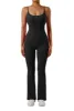 Seamless Ribbed Flare Jumpsuit sold by Suuksess