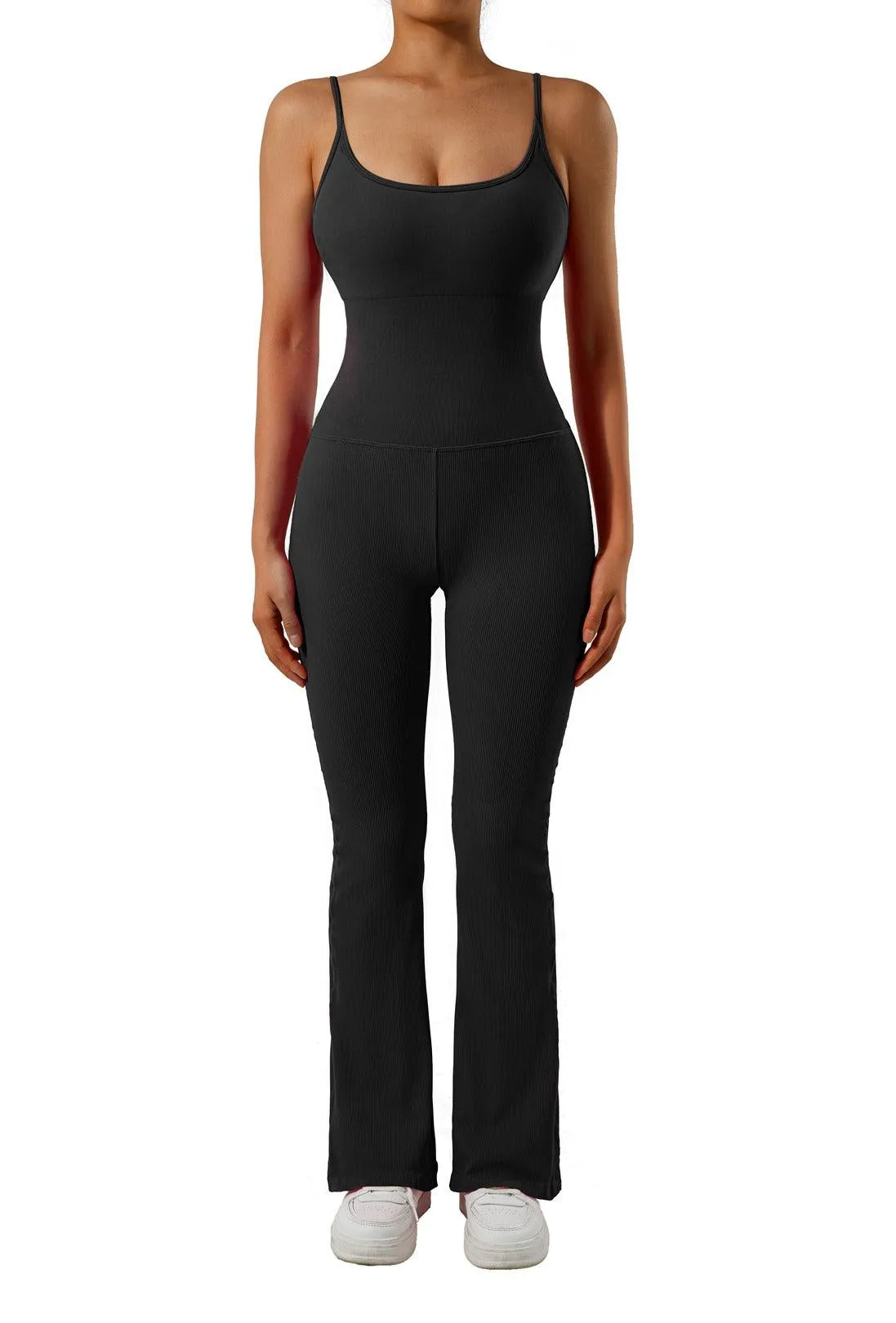 Seamless Ribbed Flare Jumpsuit sold by Suuksess product image thumbnail 5