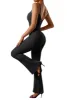 Seamless Ribbed Flare Jumpsuit sold by Suuksess
