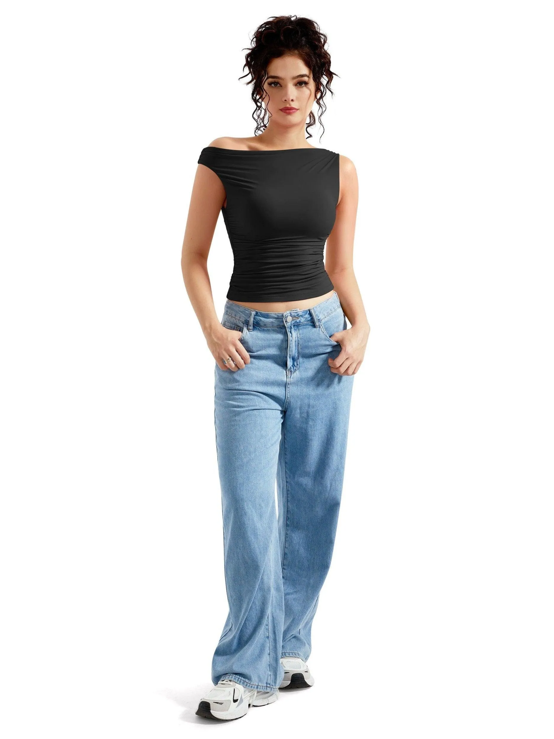 Buttery Soft Off Shoulder Shirt sold by Suuksess product image thumbnail 5