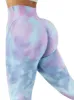 Tie Dye Printed Seamless Scrunch Leggings sold by Suuksess
