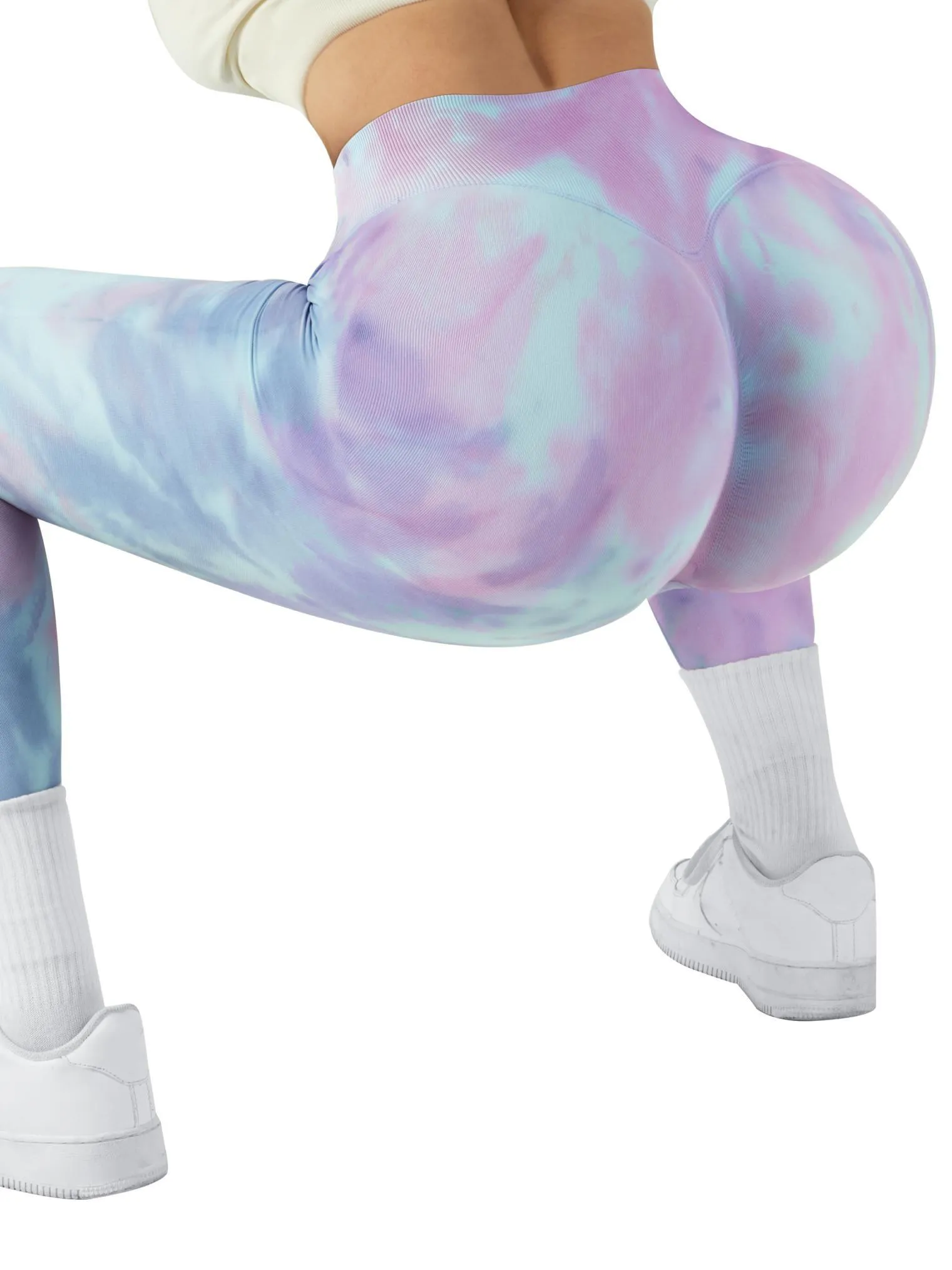Tie Dye Printed Seamless Scrunch Leggings sold by Suuksess product image thumbnail 5