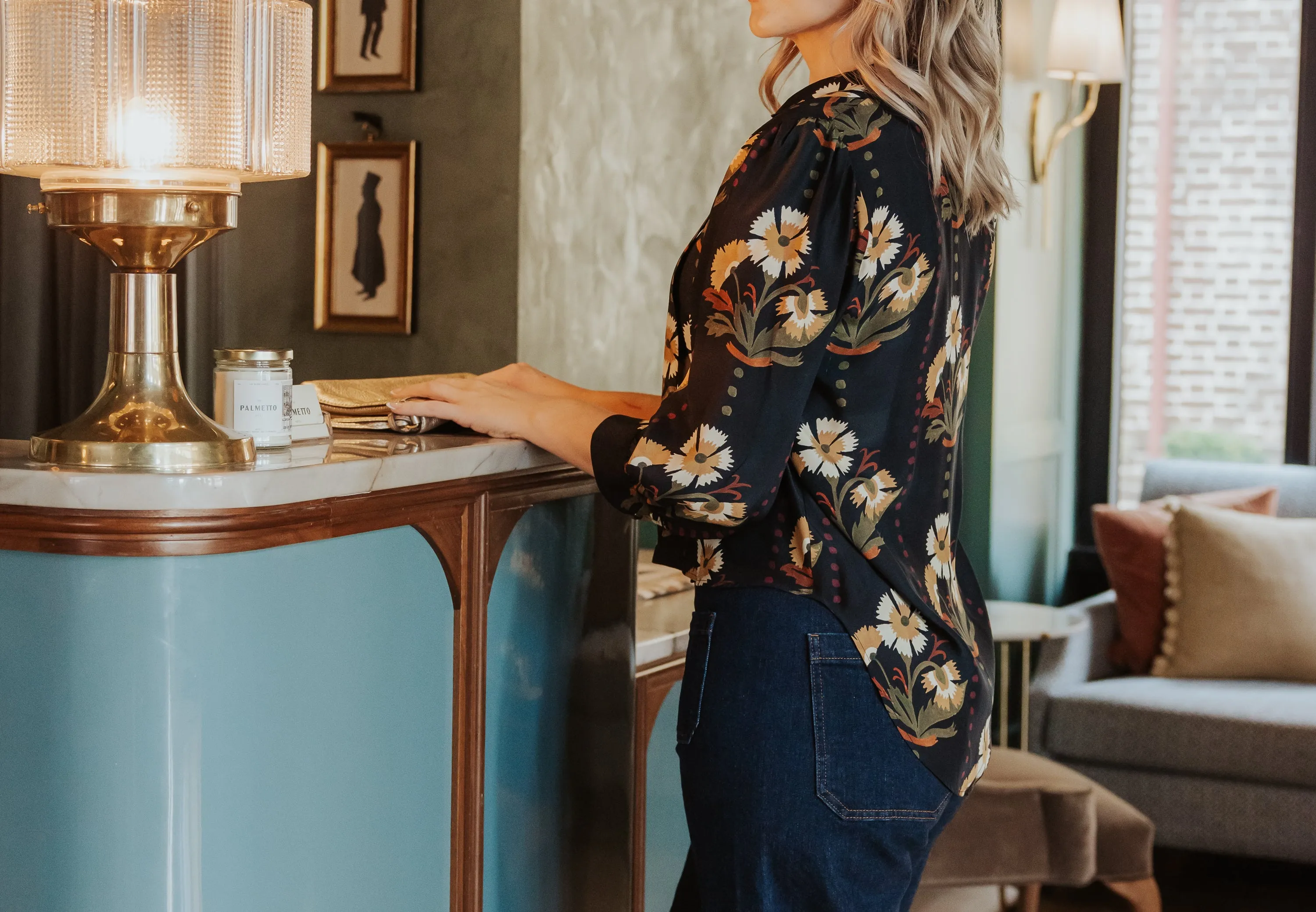 Rachel Silk Blouse - Print sold by Sarah Alexis product image thumbnail 4