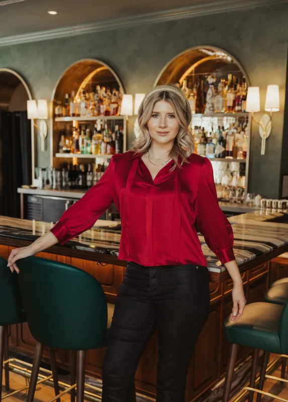 Rachel Silk Blouse sold by Sarah Alexis