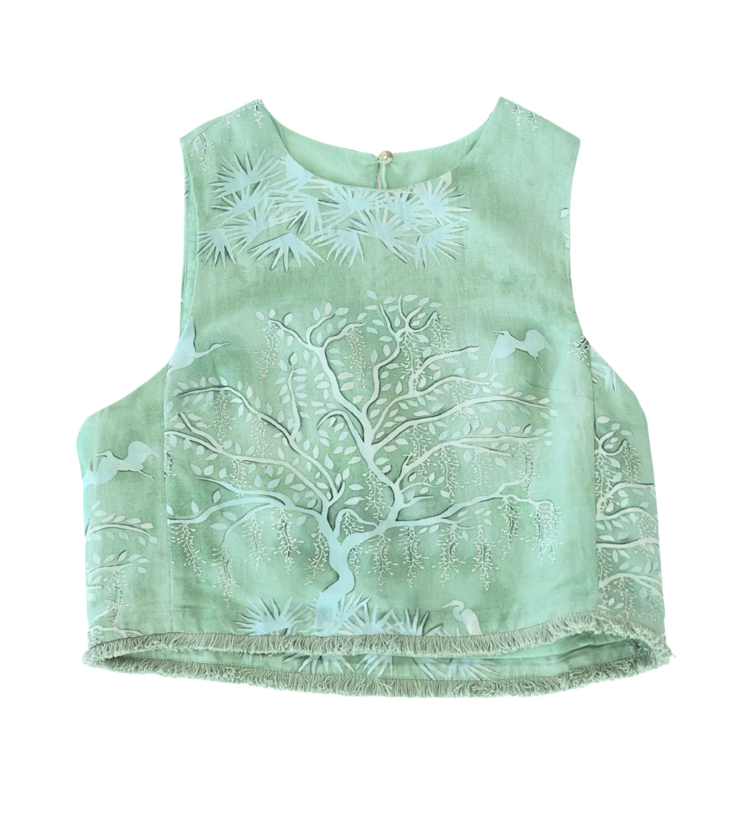 Alice Top - Green Lowcountry Watercolor sold by Sarah Alexis product image thumbnail 5