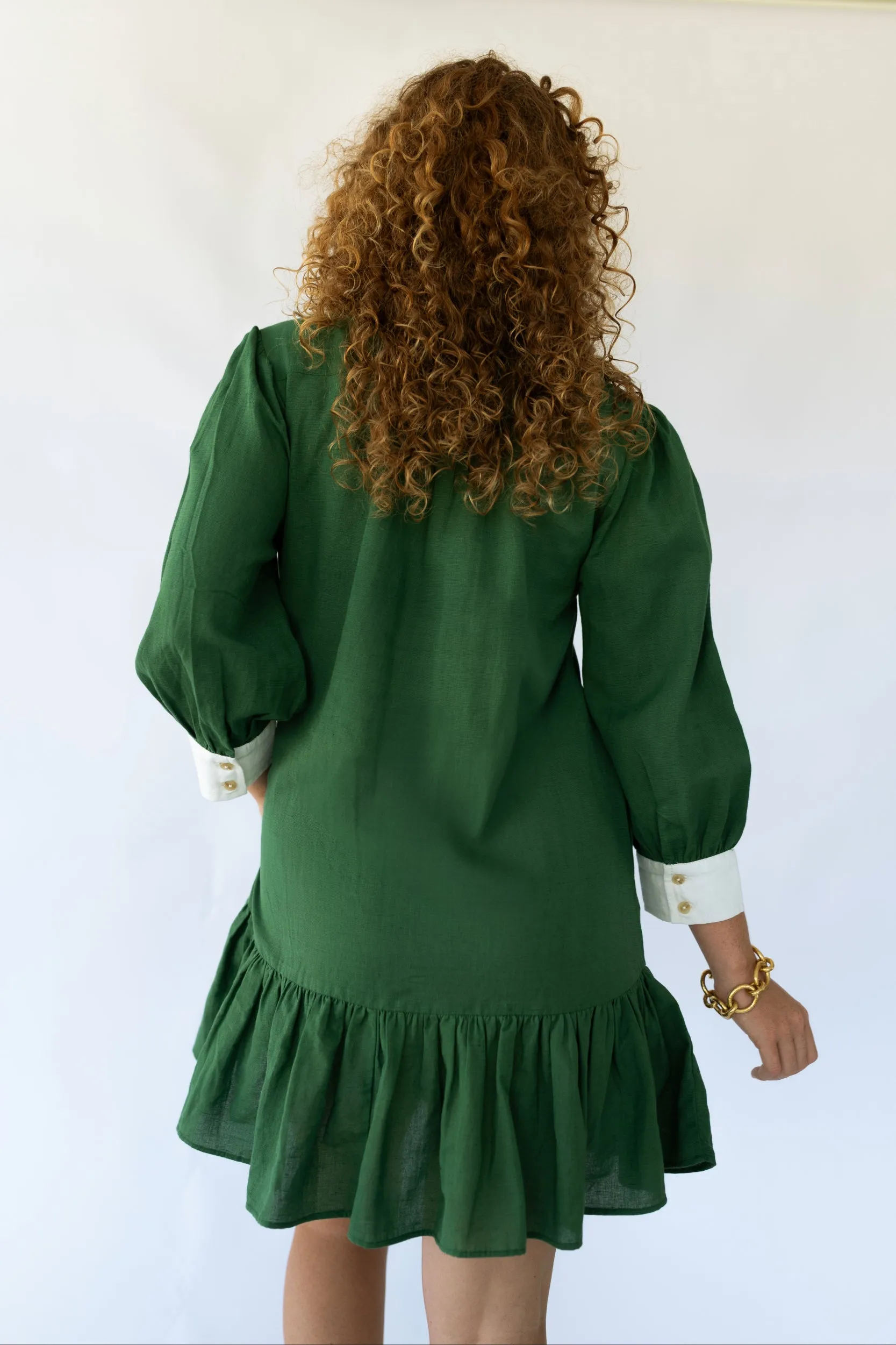 Whalen Shirt Dress - Emerald sold by Sarah Alexis product image thumbnail 5