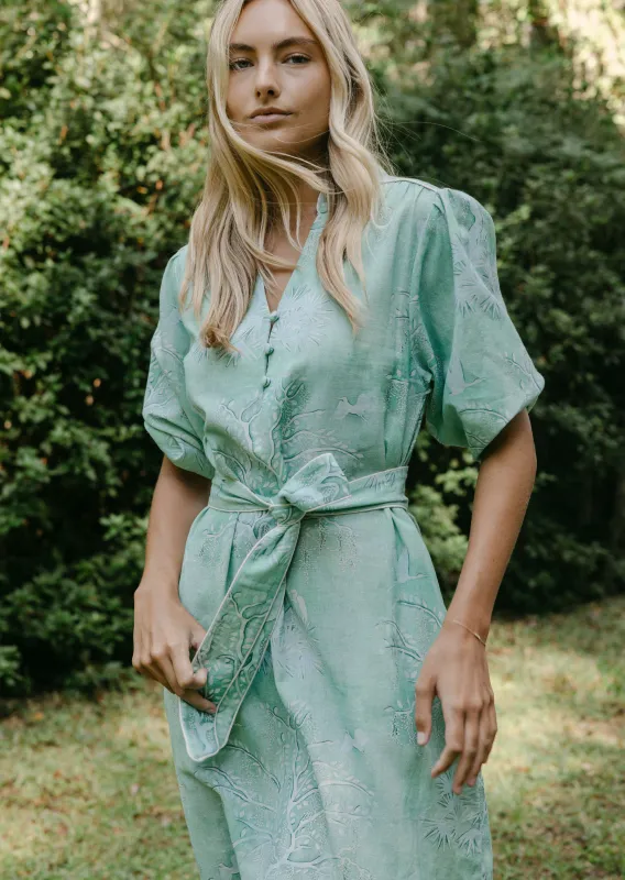 Faith Caftan - Green Lowcountry Watercolor sold by Sarah Alexis