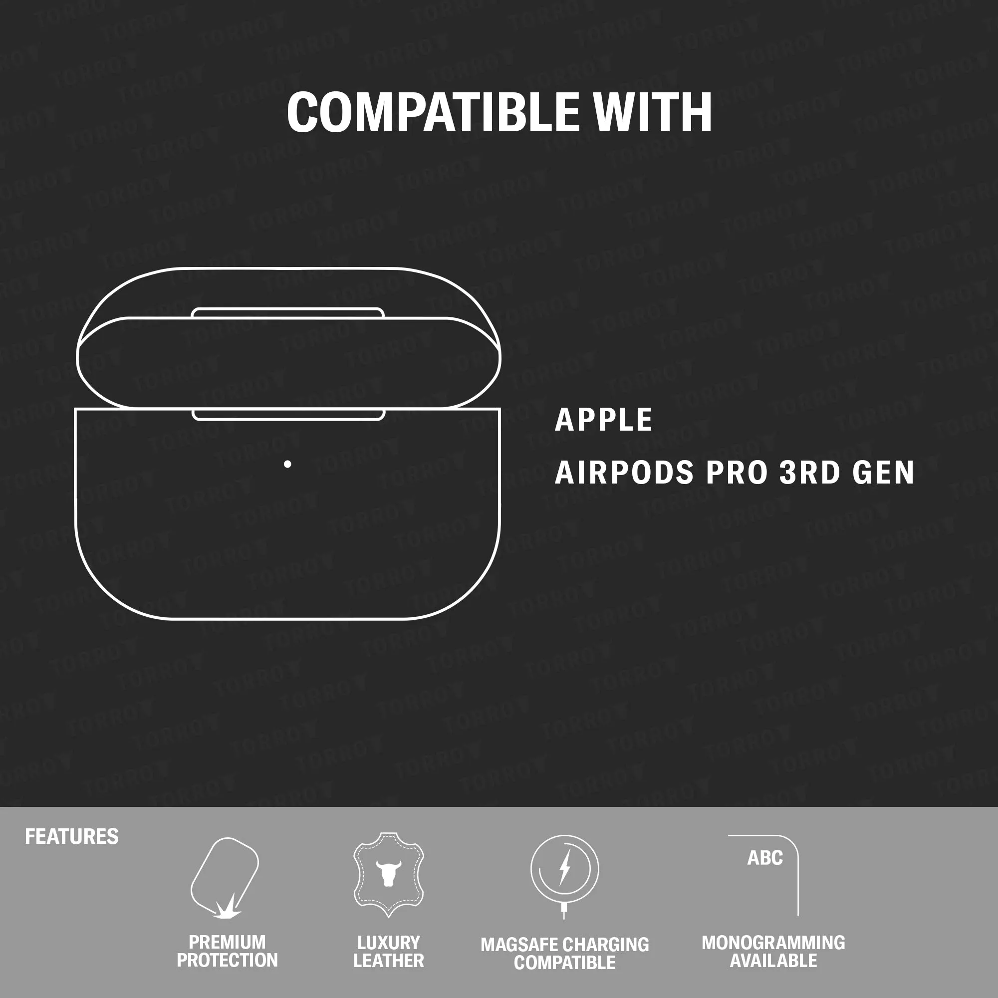 Apple AirPods Pro 3 Leather Case (3rd Gen) sold by Torro product image thumbnail 2