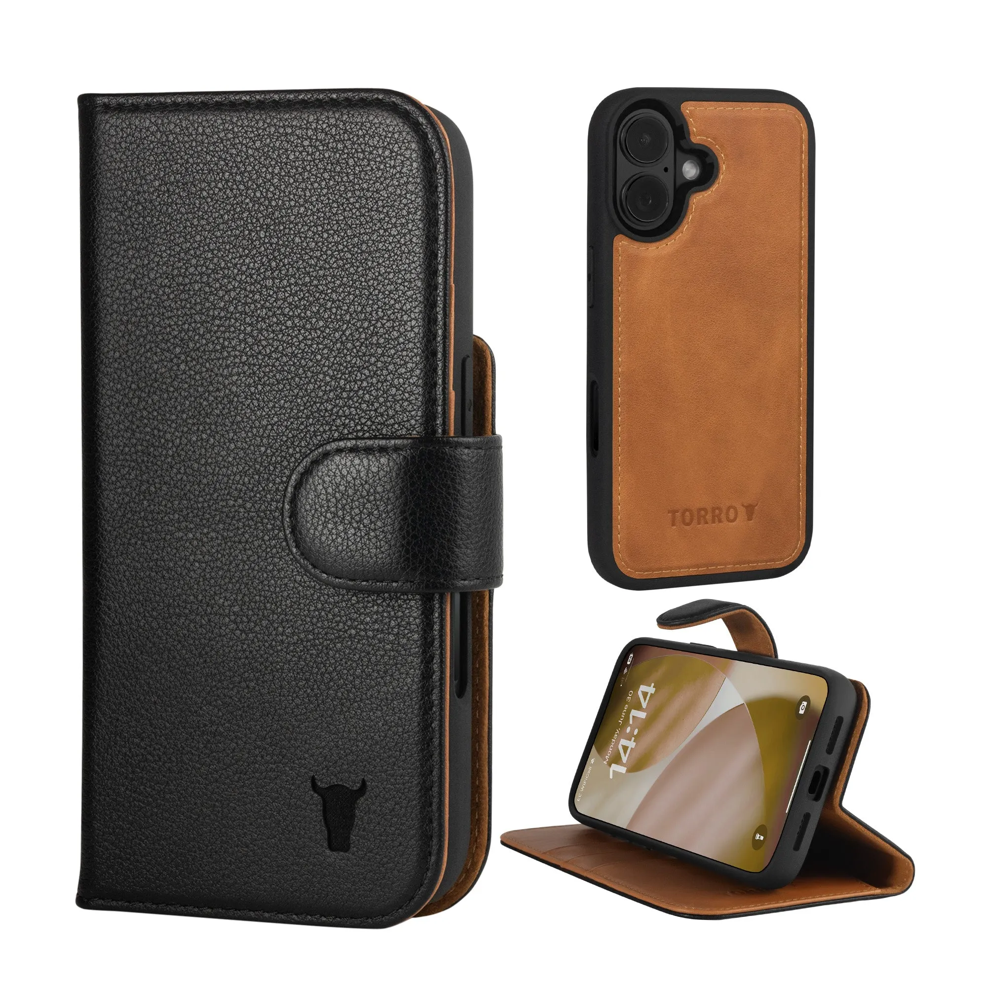 iPhone 17 Leather Case (with Detachable Cover & MagSafe Compatible) sold by Torro